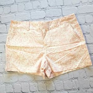 NWT Ann Taylor Loft Pink & White Linen Shorts Sz 6